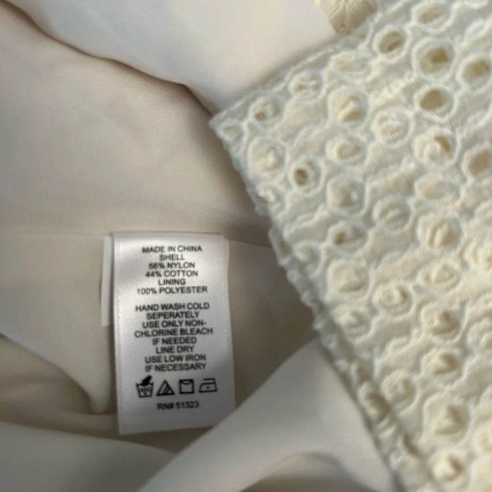 CeCe Cream Lace Jacket blazer with Collar Dillards exclusive  NWT Sz-L. K7 - Picture 8 of 10